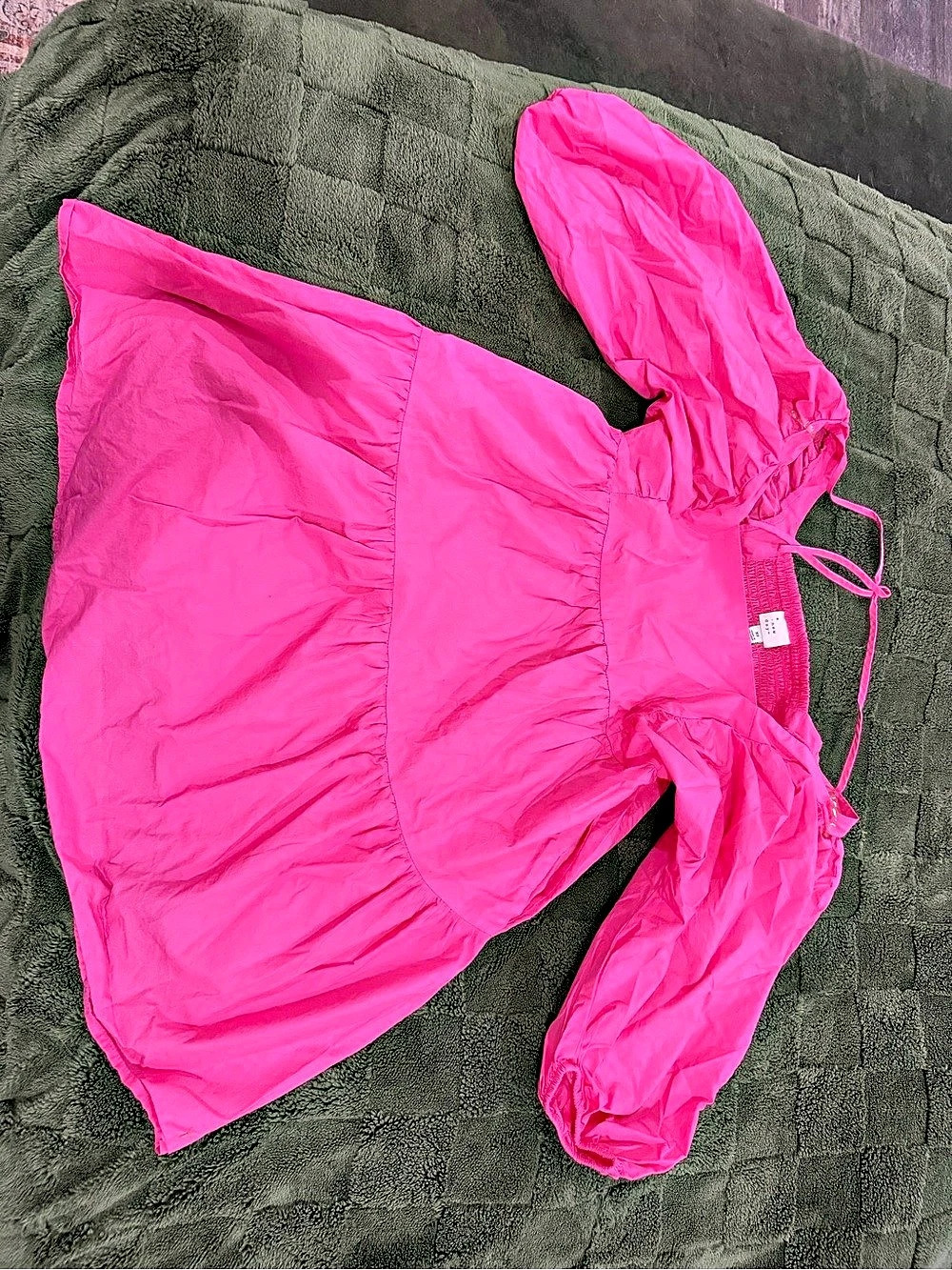 Universal Thread Puff Sleeve Tiered Mini Dress Pink